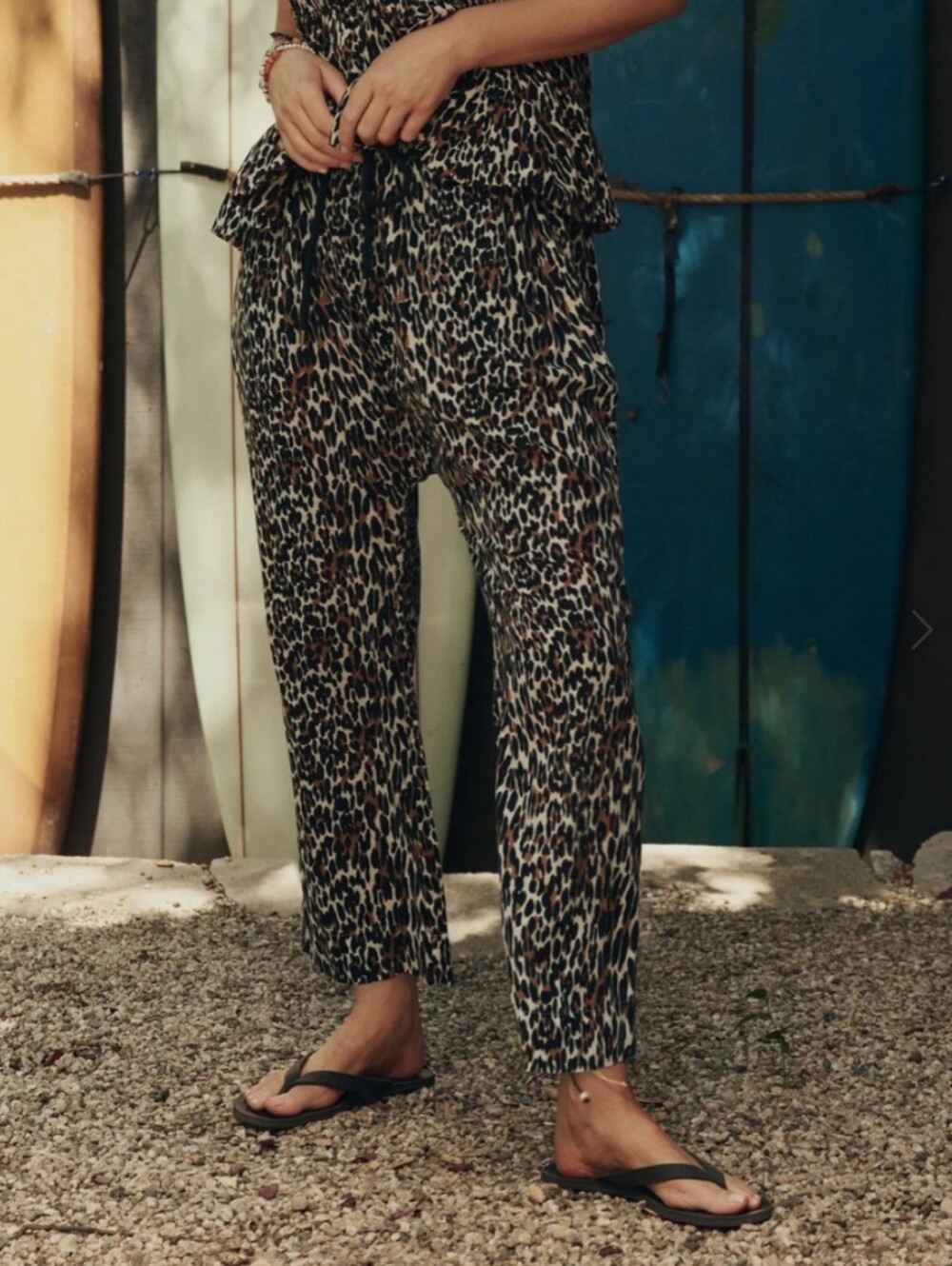 THE GREAT INC. The Reef Pant Leo Size 0 Leopard-Print Straight Leg Pants NWT